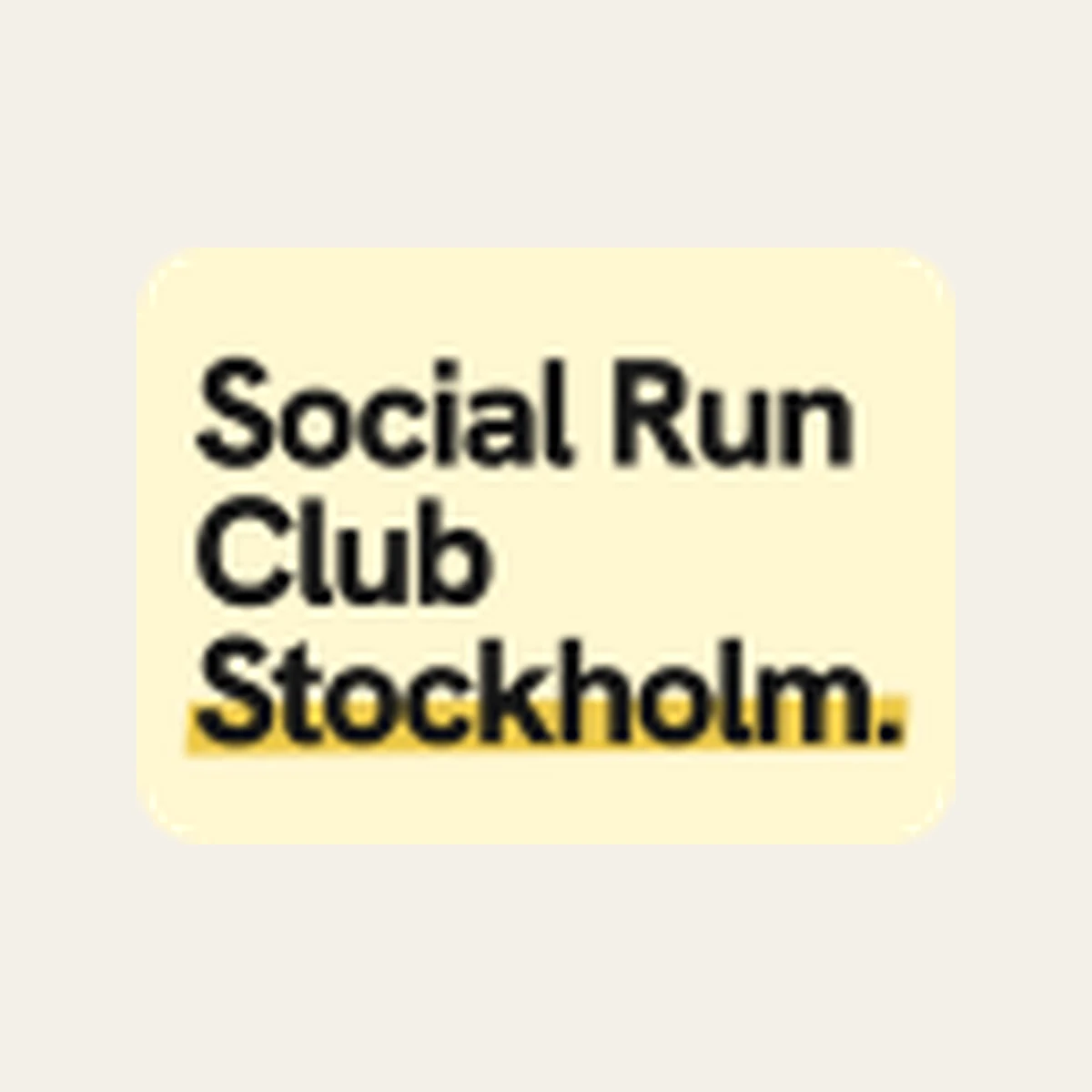 Social Run Club Stockholm running club logo
